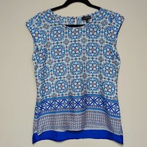 The Limited Blue Cap Sleeve Blouse